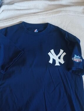 Yankees 2009 World Series Champions Navyblue Yankees Logo Tee #25